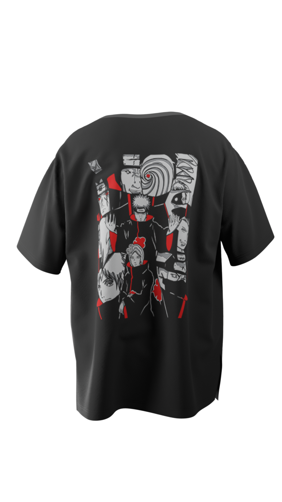 NARUTO Printed Oversized Unisex T-shirt - BLACK