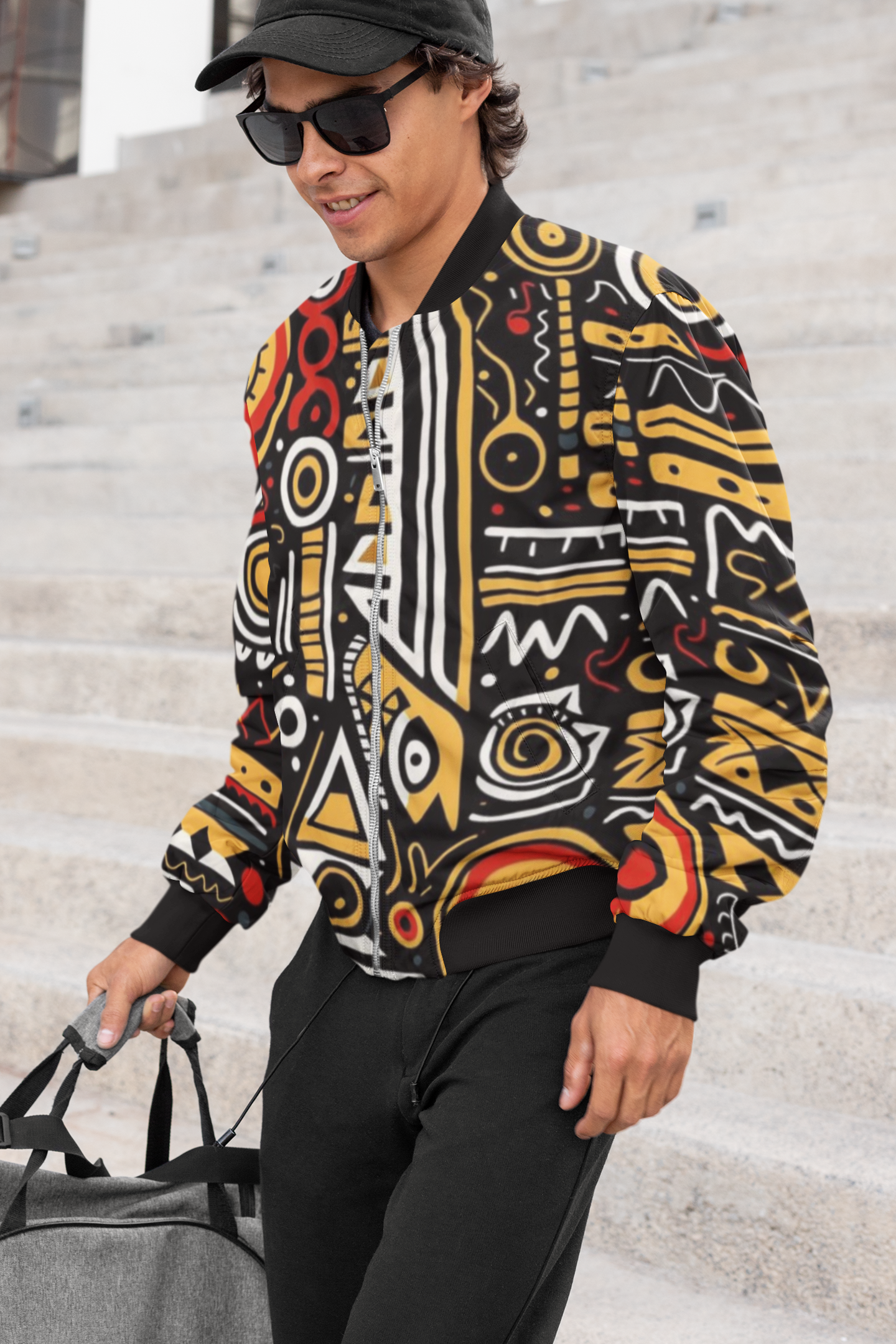 Tribal-Art Bomber Jacket