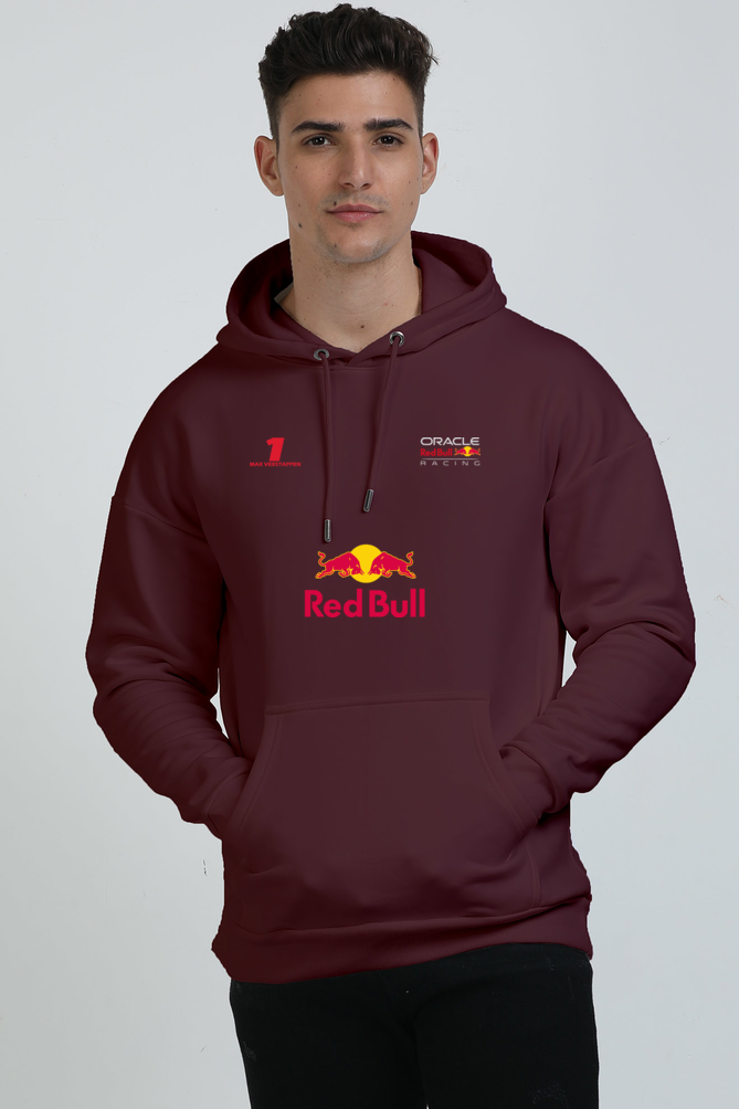 Red-Bull Printed Oversized Hoodie