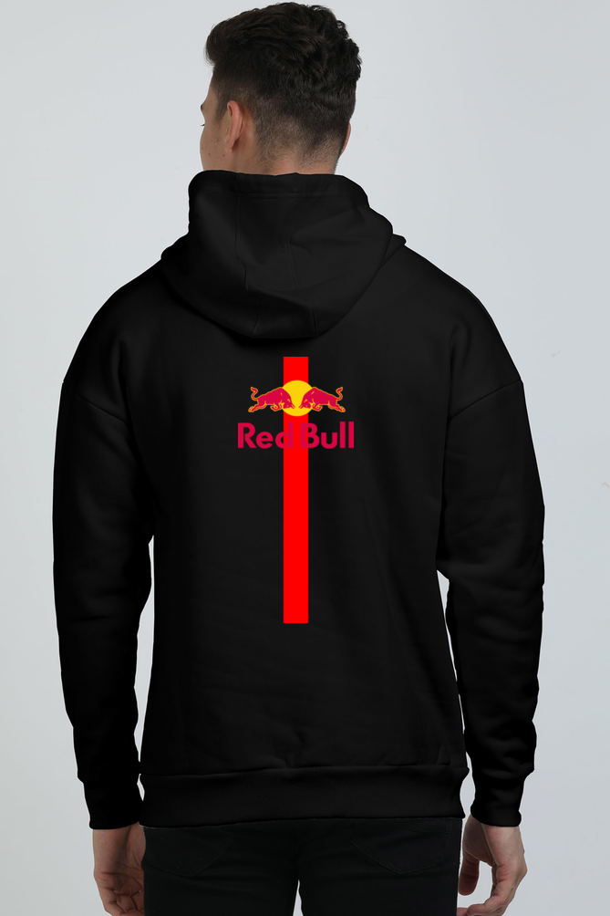 Red-Bull Printed Oversized Hoodie