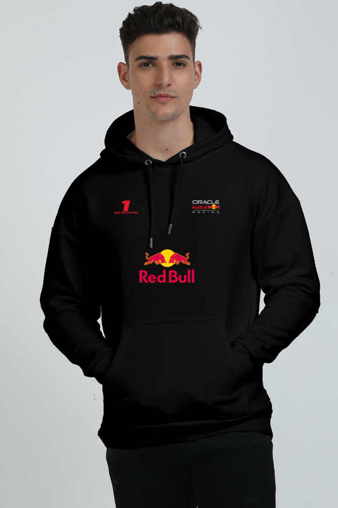 Red-Bull Printed Oversized Hoodie