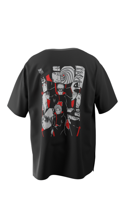 NARUTO Printed Oversized Unisex T-shirt - BLACK