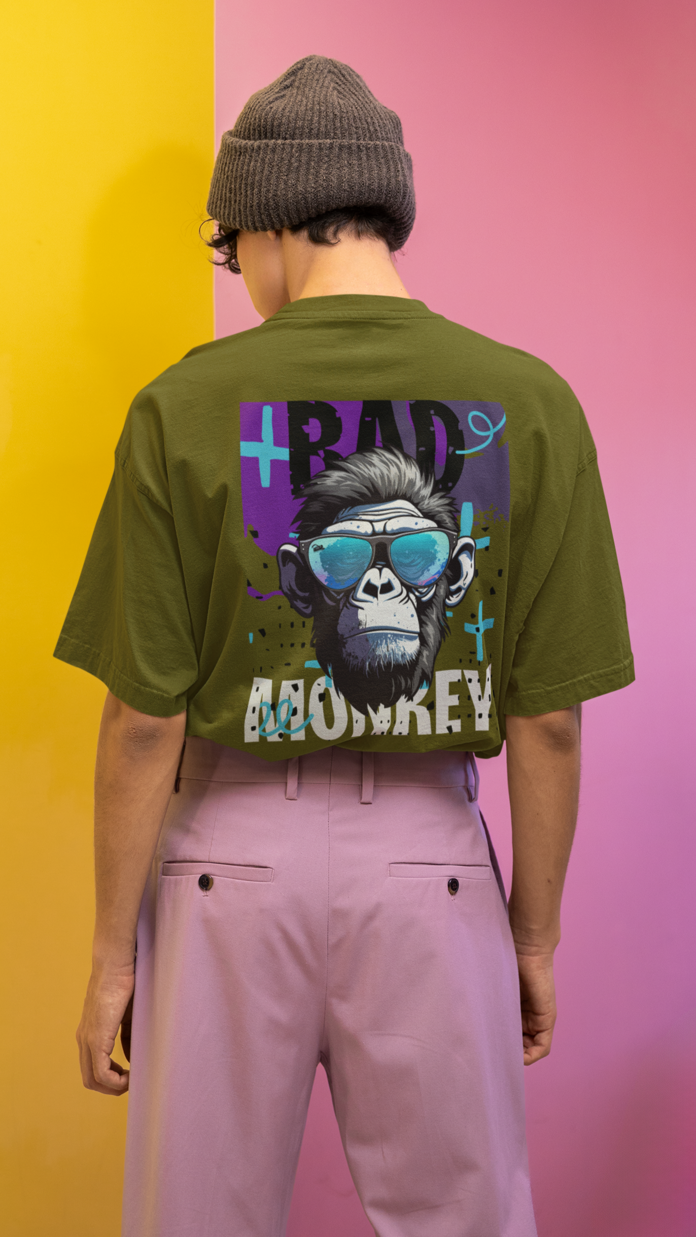 Bad Monkey Printed Oversized Unisex T-shirt