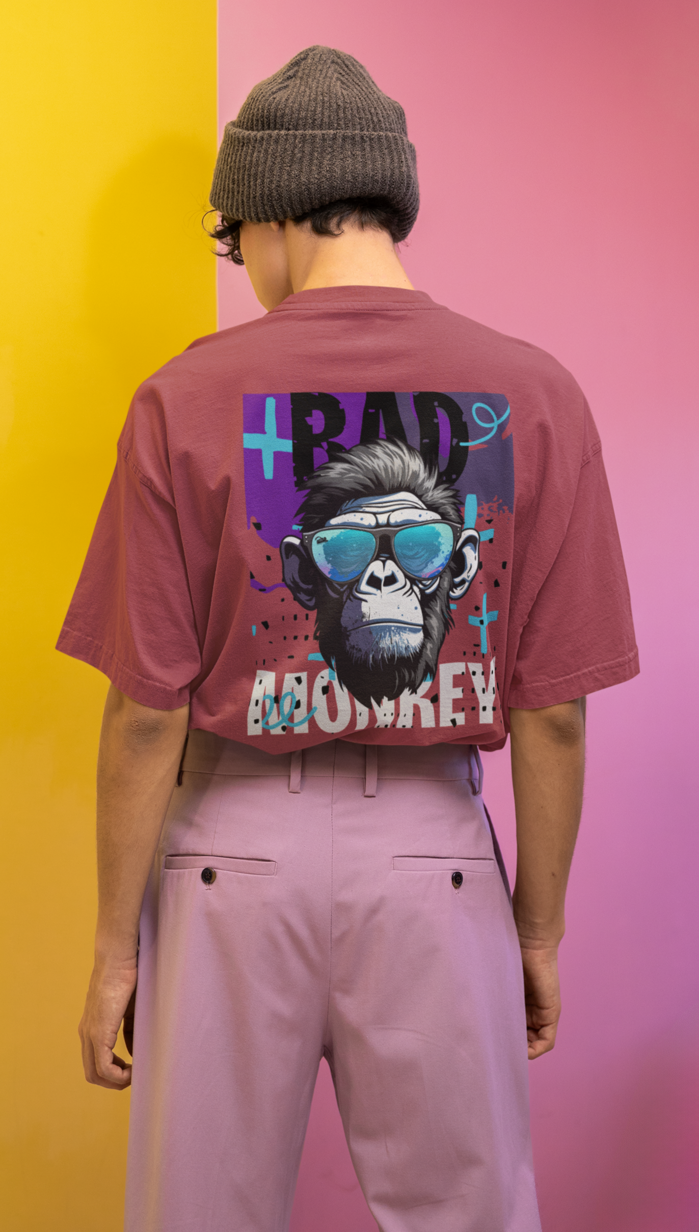 Bad Monkey Printed Oversized Unisex T-shirt