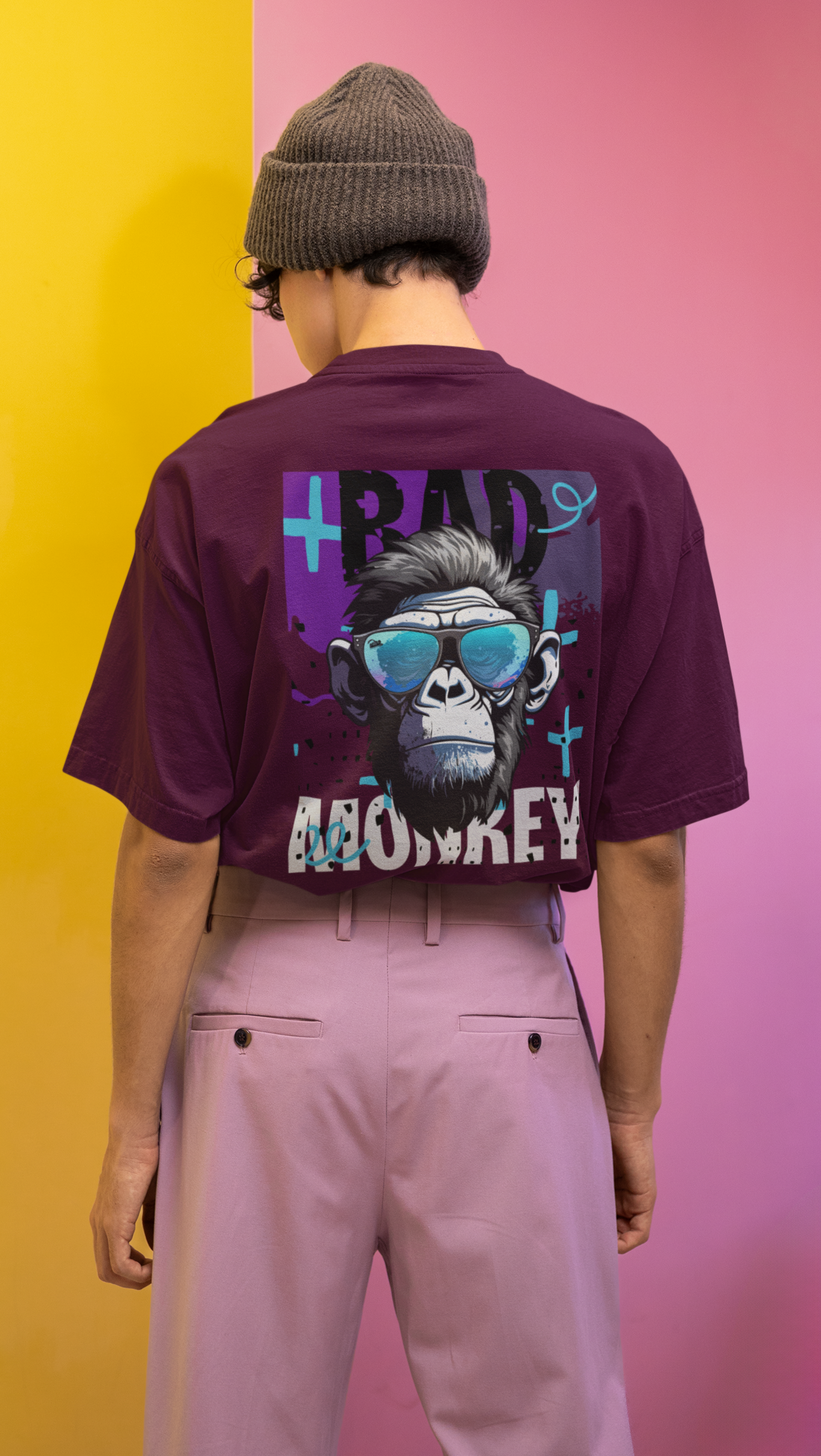 Bad Monkey Printed Oversized Unisex T-shirt