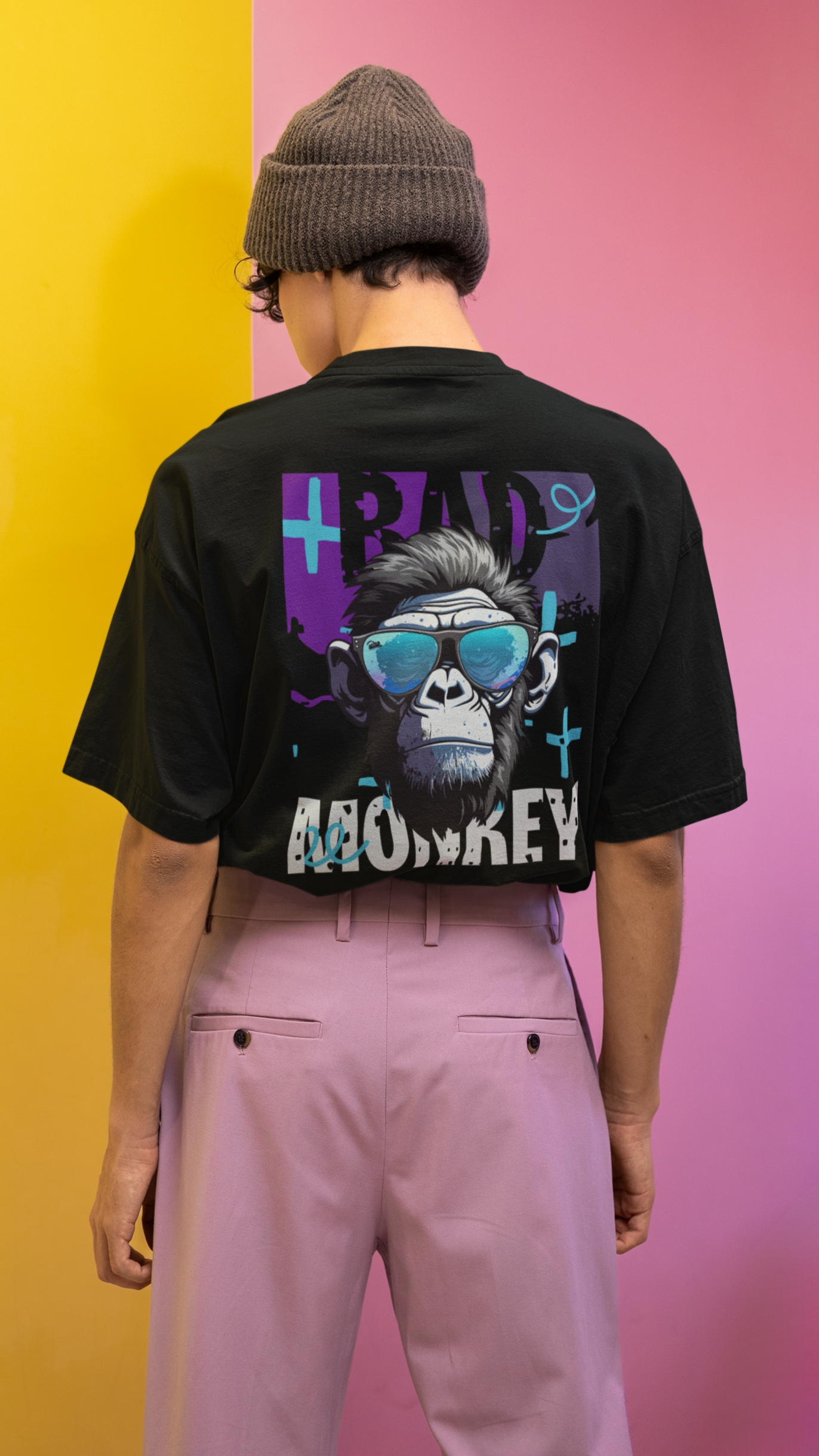 Bad Monkey Printed Oversized Unisex T-shirt