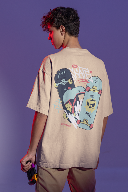 Skateboard Printed Oversized Unisex T-shirt