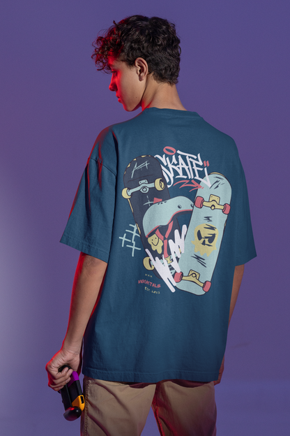 Skateboard Printed Oversized Unisex T-shirt